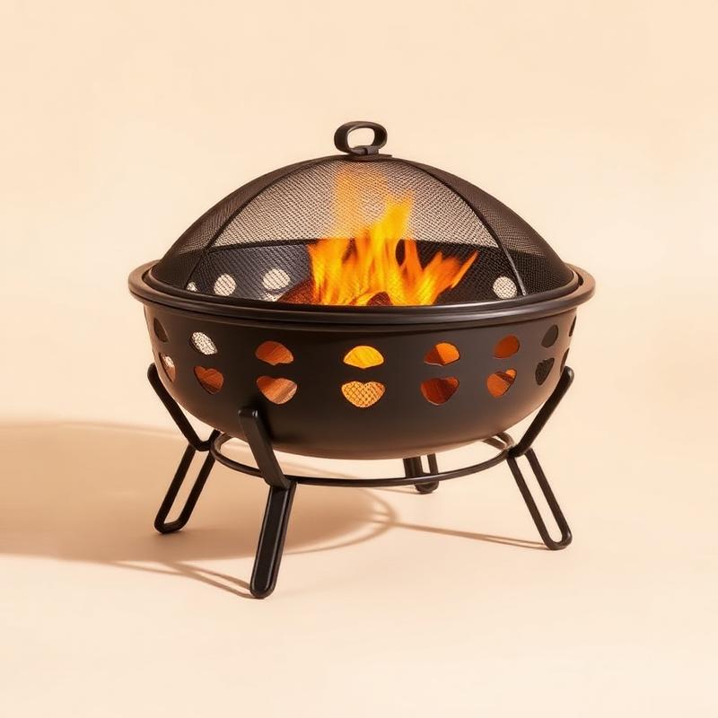 Steel Backyard Fire Pit with Spark Screen